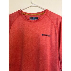 XCASTER Mens Long Sleeve UPF 70 Sun Protection Shirt Coral Heather Medium